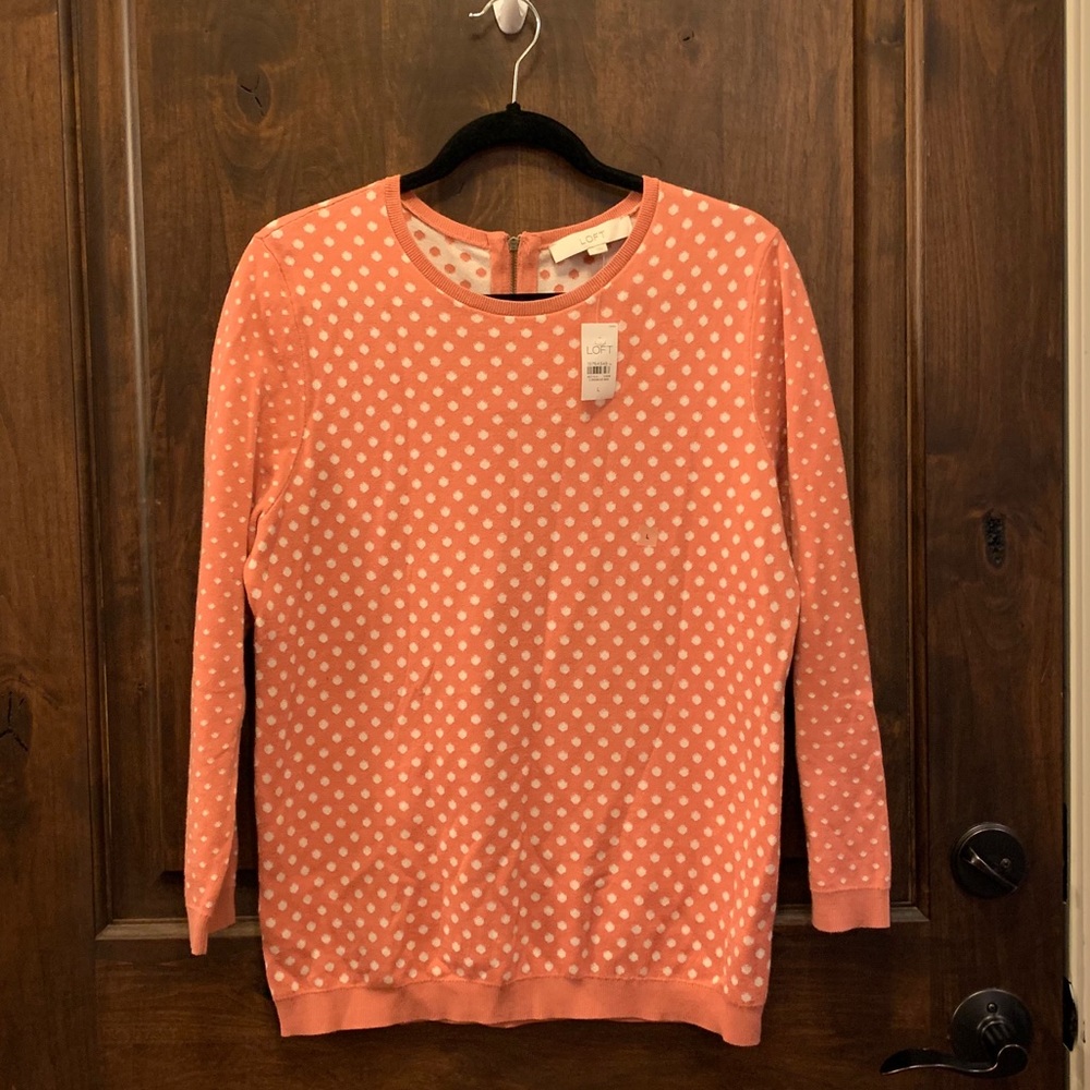 NWT Loft polka dot sweater